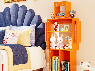 Children's Bookshelf Storage Rack Kindergarten Floor Multi-layer Toy Storage Rack Household Simple Student Small House Bookcase model