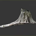 Natural Wood Stone Decorative Structure With Intricate Root Texture And Earthy Design