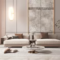 Modern double sofa 3d model