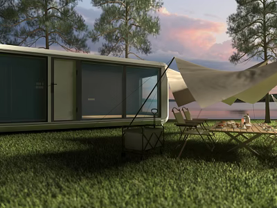 Modern Camping Outdoor Space Capsule Homestay Camping Picnic Tent Accommodation 3d model