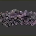 Natural Wood Stone Material With Purple Blue Glossy Crystal Structure Design