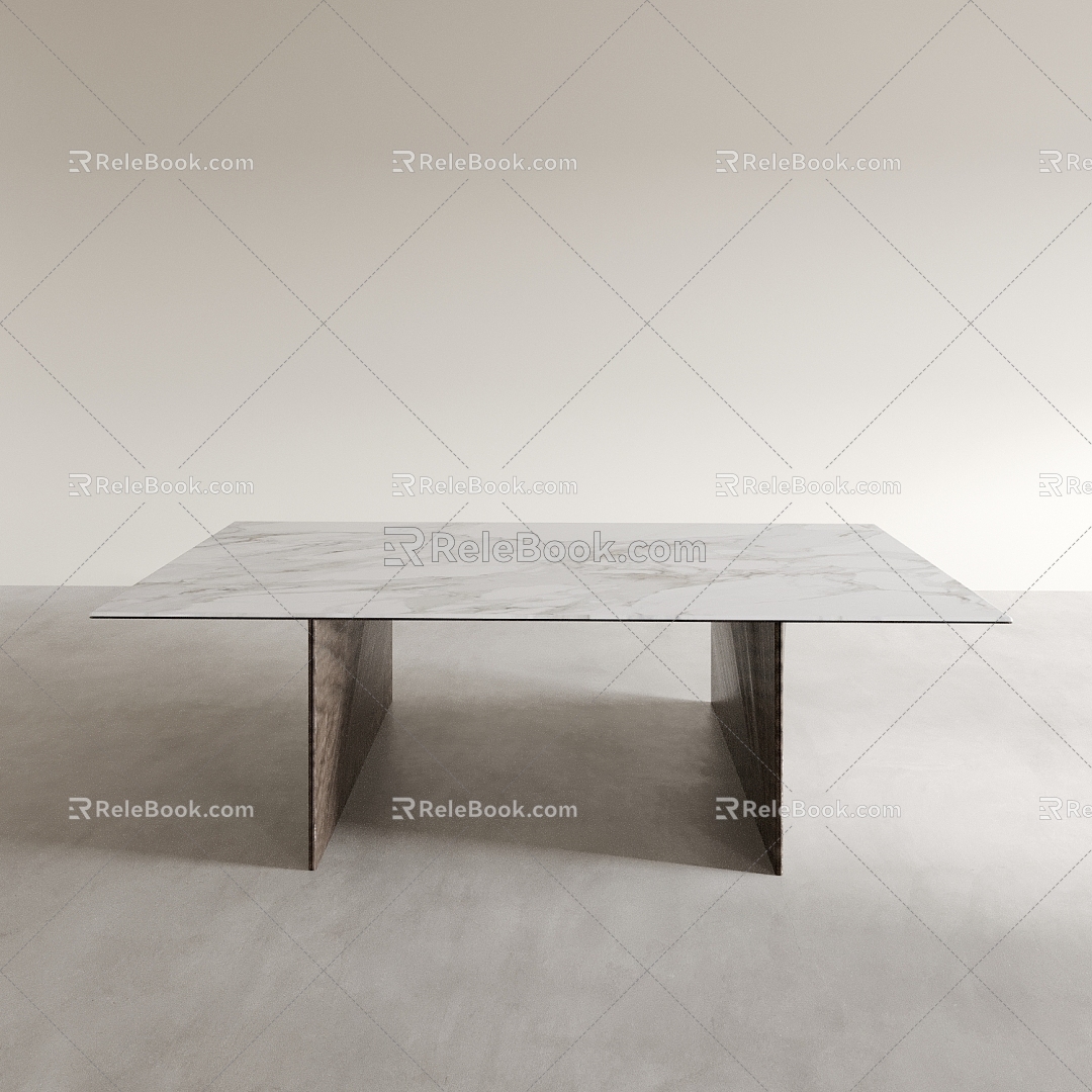 Dining Table Tea Table Office Desk Long Table Square Table 3d model