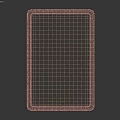 Square Area Rug Featuring Brown Beige Checkerboard Pattern for Home Decor 3d model
