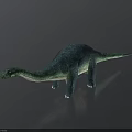 Realistic 3D Sauropod Dinosaur Model With Blue Green Skin And Long Neck