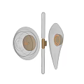Contemporary Transparent Glass Wall Lamp With Spiral Design Metal Frame And Warm Light