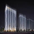 Modern School Building Complex With Tall Structures Green Areas And Campus Facilities