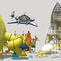 Fun Safe Outdoor Playground Equipment With Colorful Slides Swings And Climbing Structures