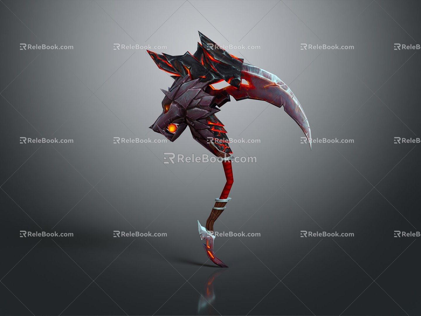 Modern Knife Magic Sword Magic Weapon Magic Knife Wolf Head Knife 3d model