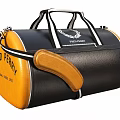 Fred Perry Black And Yellow Duffle Bag Featuring Established 1952 Logo 3d model