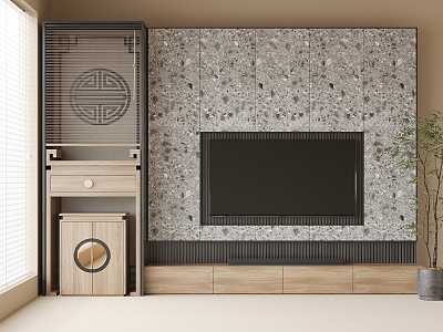 TV background wall TV wall 3d model