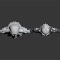 White Haired 3D Characters In White Dress Black Pants And Black Silver Jacket Outfits