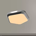 Modern Minimalist Square Flush Mount Ceiling Light With Metal Frame And White Luminous Panel 3d model