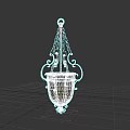 Vintage Hanging Lantern With Intricate Metal Frame And Warm Illumination