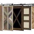 Modern Rustic Wooden Barn Doors With X Pattern Paneled Designs And Wood Grain