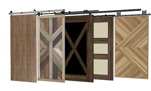 Modern Barn Door 3d model