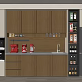 Modern Middle Ancient Sideboard Cabinet Wine Cabinet Sideboard Cabinet Coffee Machine Refrigerator Tea Cabinet 3d model