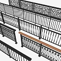 Modern Black Metal Fence Railings With Geometric Patterns And Multiple Designs