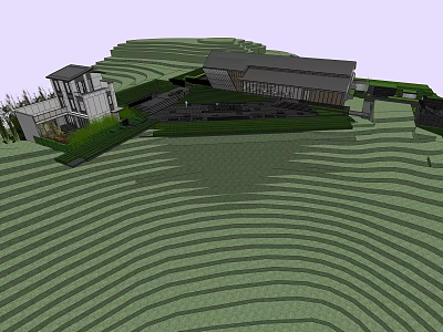 Modern Homestay Taiwan-level Peak Homestay Villa 3d model