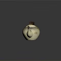 White Ceramic Teapot With Floral Design Snail Pattern And Wooden Handle For Daily Use