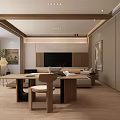 Modern Living Dining Room Interior Design With Sofa Coffee Table Rug And Natural Light