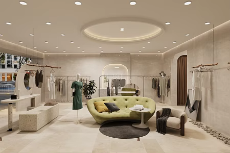 Modern Clothing Store Women's Clothing Store Clothing Store Clothing Luggage Store 3d model