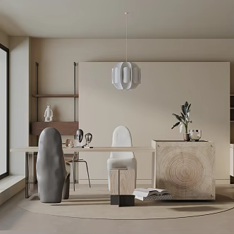 Modern table combination 3d model
