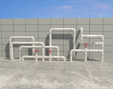 Pipes, valves, pipes, pipes, water pipes 3d model