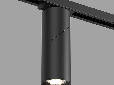 Modern Black Track Mounted Downlight Spotlight Lighting Fixture With Bright Glow 3d model
