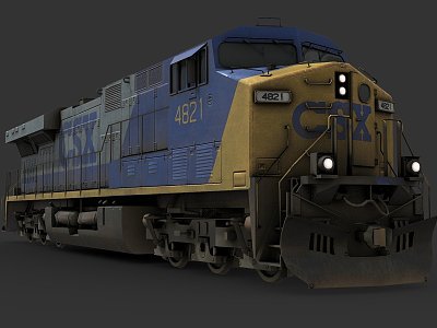 diesel locomotive 3d model