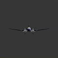 Virgin Atlantic Classic Passenger Airplane With White And Blue Livery And Propeller Engines