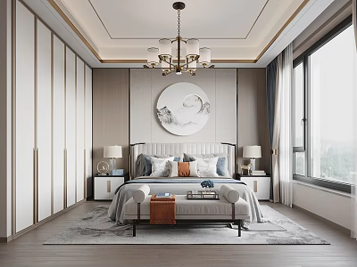 New Chinese bedroom 3d model