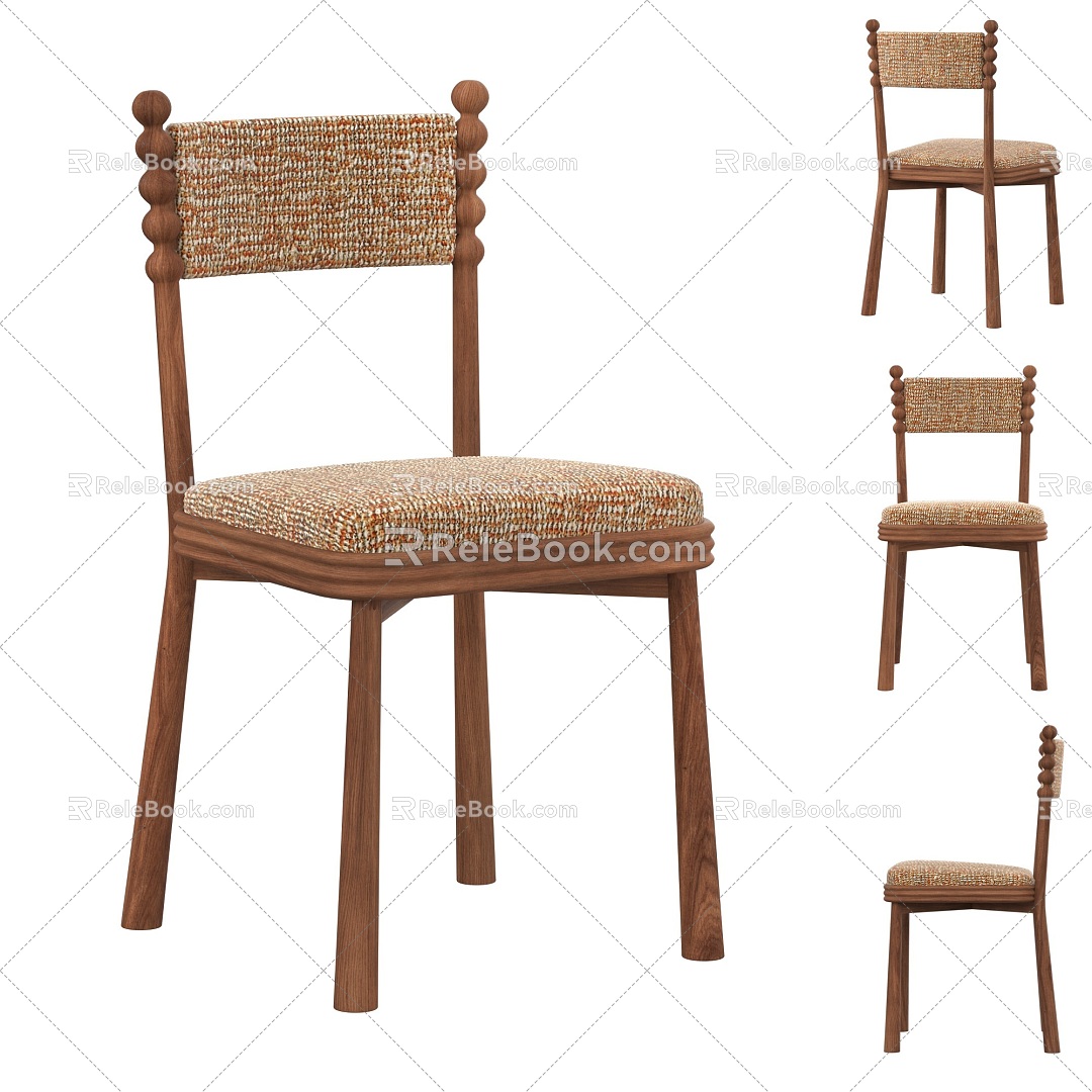 Nordic single chair 3d model