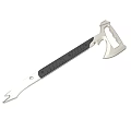 Multi functional Hand Tool With Metal Axe Head Black Textured Handle And Saw Edge