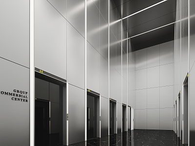 modern elevator hall model