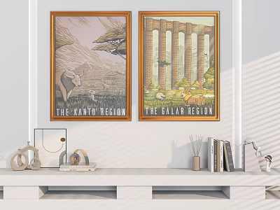 Modern Decorative Painting Home Decorative Painting Mei Chen Pendant 3d model