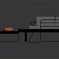 Gray Upholstered Sectional Sofa With Wooden Coffee Table Red Decorative Bowl And Side Stools
