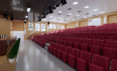 Multi-function hall design of report hall 3d model