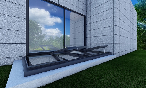 Skylight hanging over the lighting well 3d model