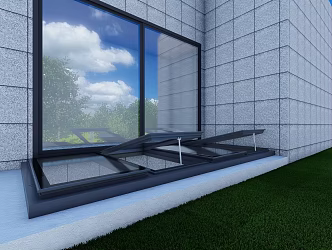 Skylight hanging over the lighting well 3d model