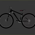 Black Bicycle With Red Seat In Gray Background And Reflection