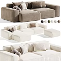 Modern Plush Sectional Sofa Design With Modular Components And Color Options