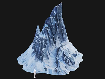 Garden Landscape With Natural Rock Formation And Human Figure For Scale 3d model