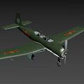 Vintage Green Fighter Aircraft With Propeller Landing Gear And Wing Insignia In Flight