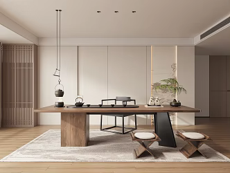 New Chinese Zen Tea Room Table 3d model
