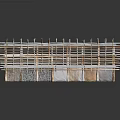 Building Construction Framework With Grid Structure Support Beams And Crossed Columns Design
