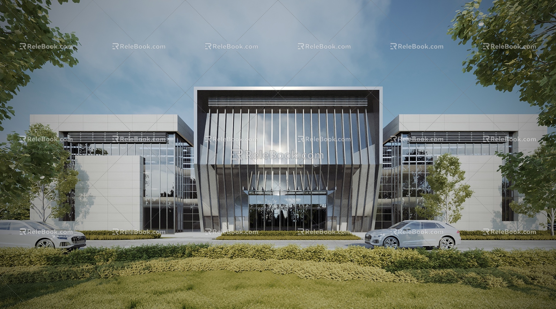 modern office building office building building sales office building club building 3d model