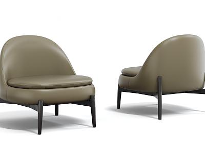 Casual Sofa Single Sofa 3d model