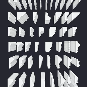 European-style gypsum line corner line carved decorative line top corner line yin corner line skirting line ceiling corner line waist line 3d model