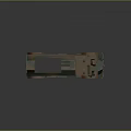 Military Wheeled Tank With Green And Brown Camouflage Paint And Windows