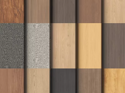Wooden Wainscoting Panel Samples With Various Colors And Textures For Home Decor 3d model